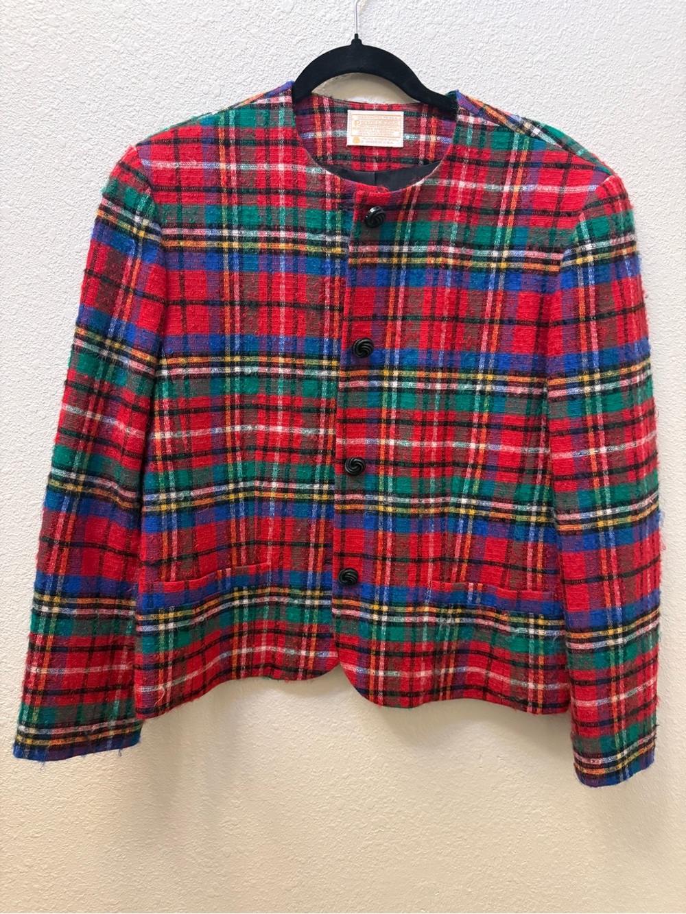 Pendleton Red Green Blue Plaid Wool Jacket